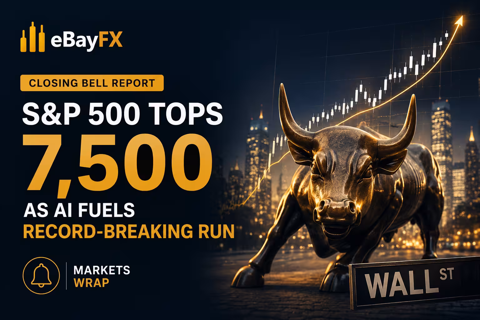 Closing Bell Report: S&P 500 Tops 7,500 as AI Fuels Record-Breaking Run: Markets Wrap