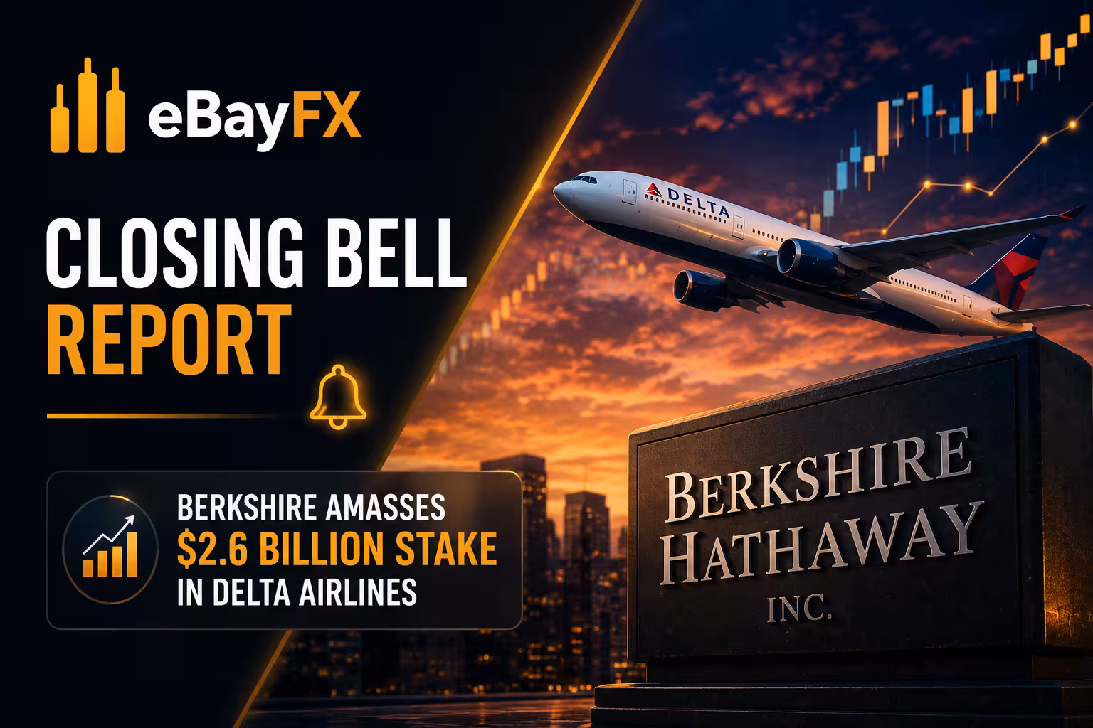 Closing Bell Report: Berkshire Amasses $2.6 Billion Stake in Delta Airlines