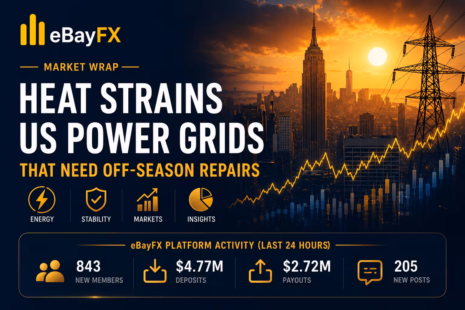 Market Wrap: Heat Strains US Power Grids That Need Off-Season Repairs