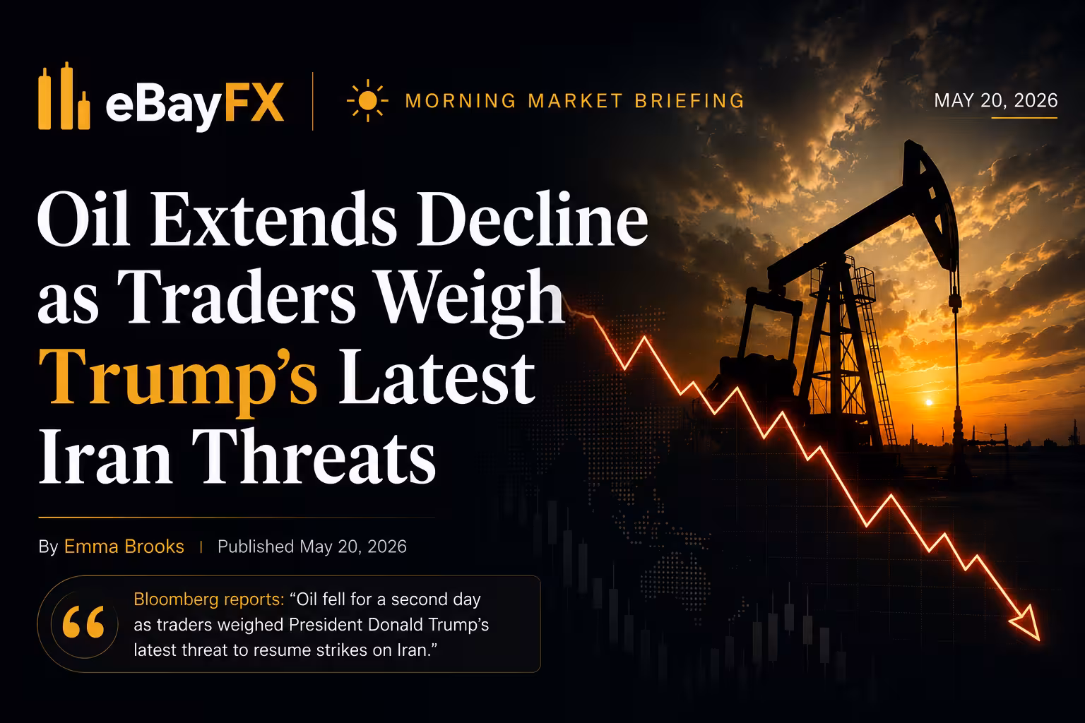 Morning Market Briefing: Oil Extends Decline as Traders Weigh Trump’s Latest Iran Threats