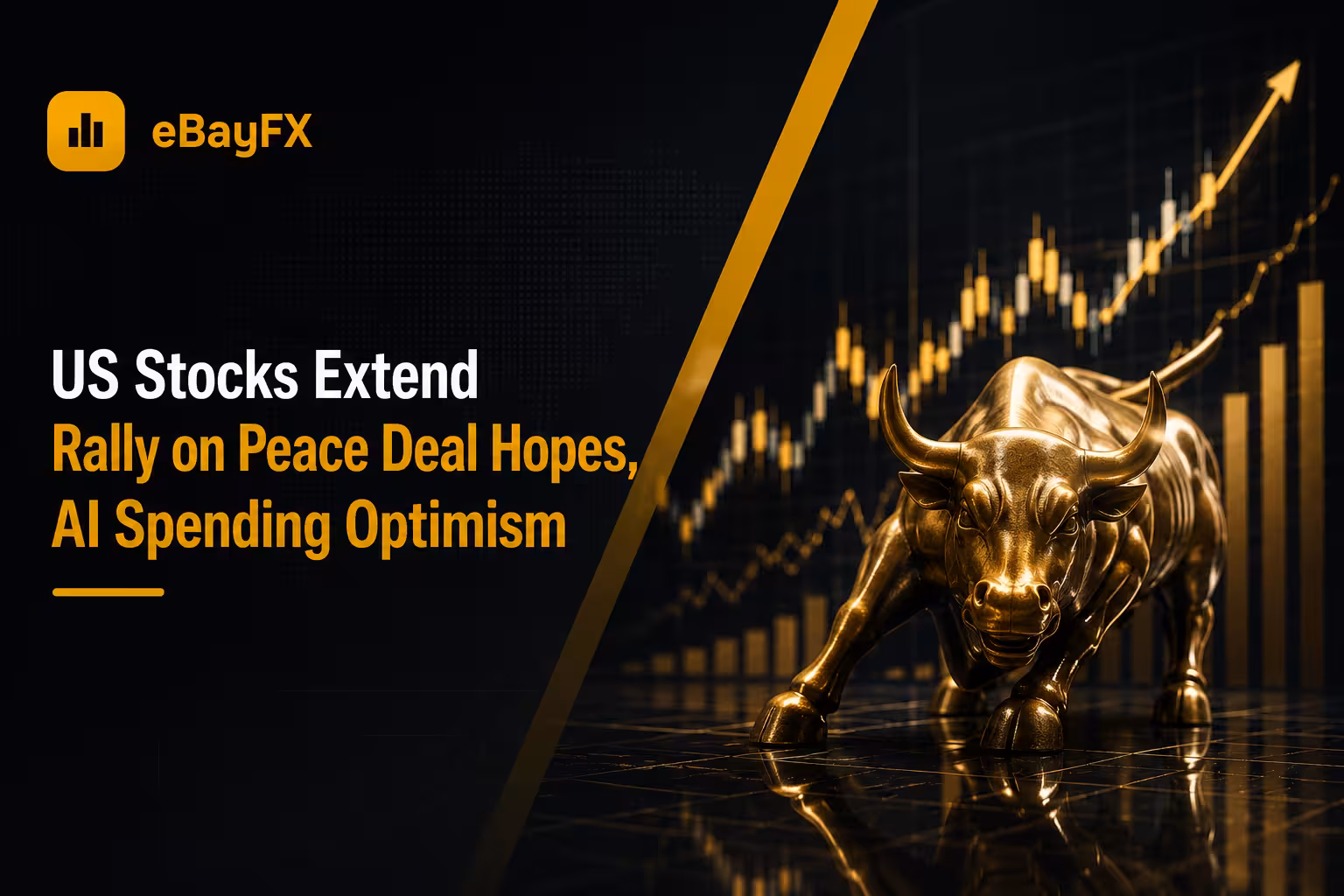 Markets Mid-Session: US Stocks Extend Rally on Peace Deal Hopes, AI Spending Optimism