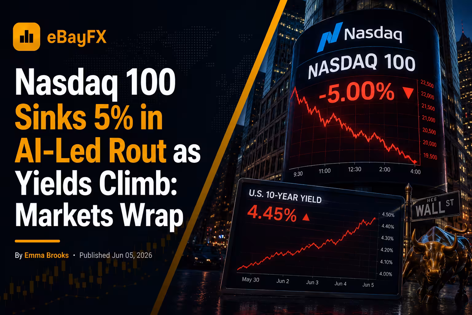 Closing Bell Report: Nasdaq 100 Sinks 5% in AI-Led Rout as Yields Climb: Markets Wrap