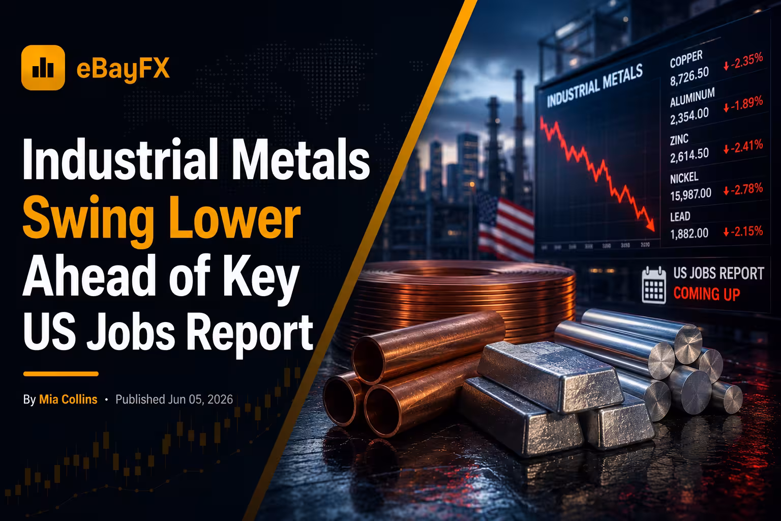 Markets in Focus: Industrial Metals Swing Lower Ahead of Key US Jobs Report