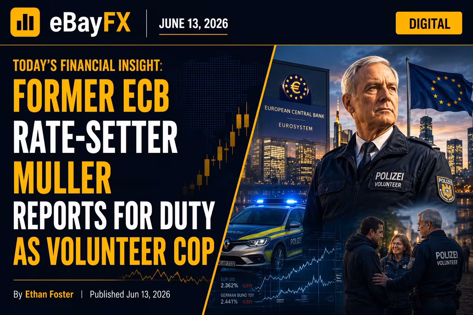 Morning Market Briefing: Former ECB Rate-Setter Muller Reports for Duty as Volunteer Cop