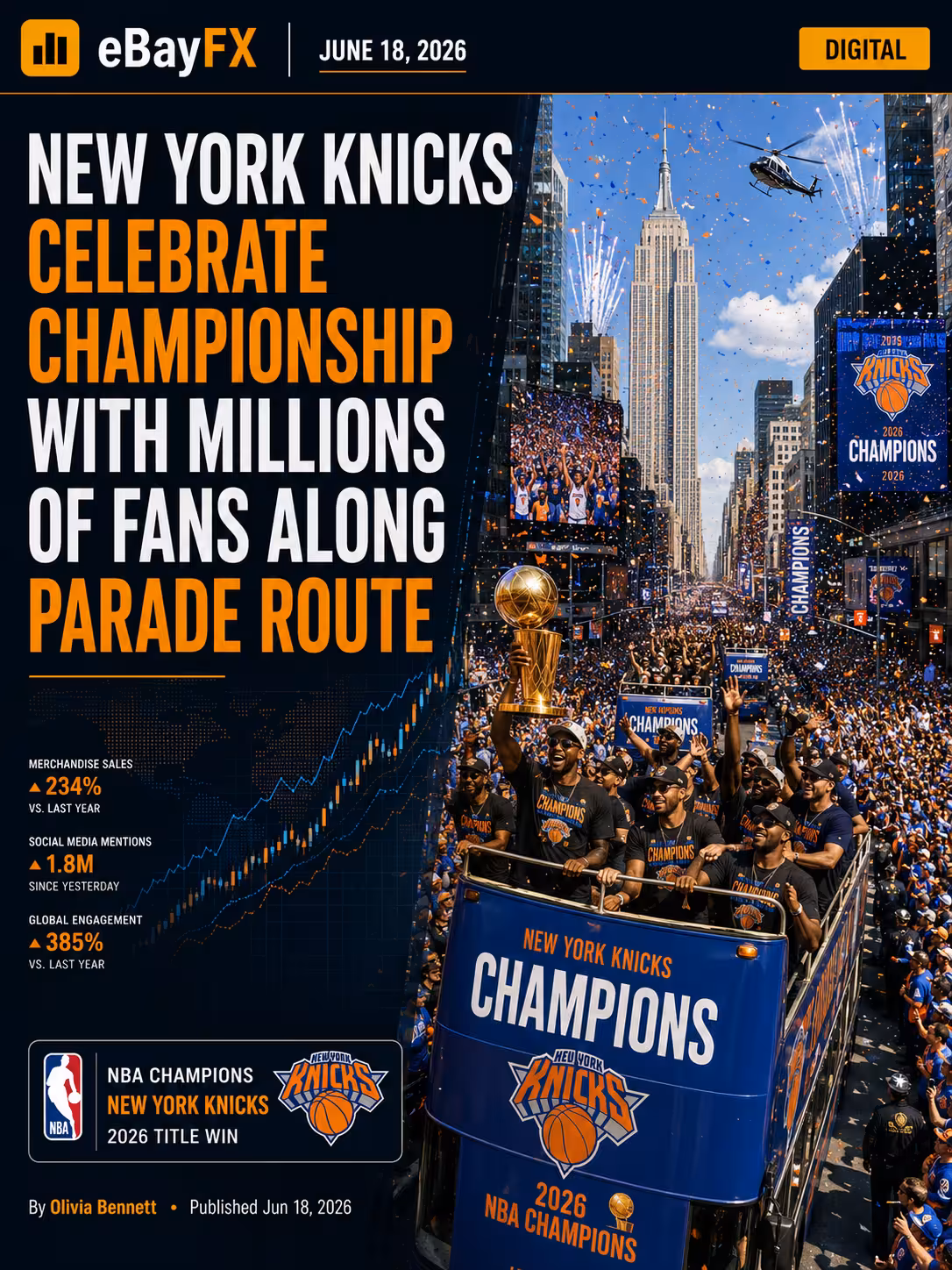 Afternoon Finance Digest: New York Knicks Celebrate Championship With Millions of Fans Along Parade Route