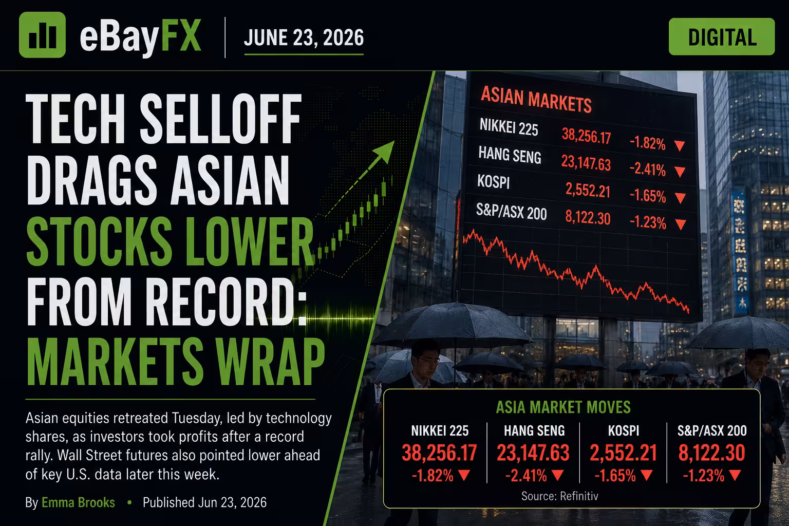 Global Markets Overnight: Tech Selloff Drags Asian Stocks Lower From Record: Markets Wrap