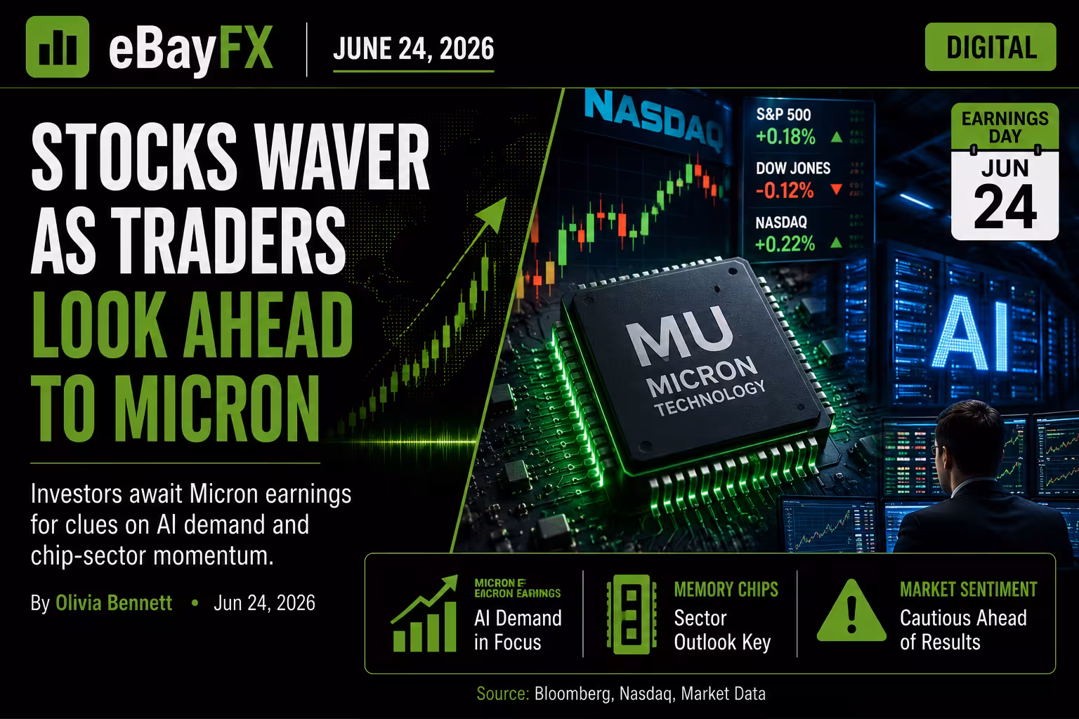 Markets in Focus: Stocks Waver as Traders Look Ahead to Micron: Markets Wrap