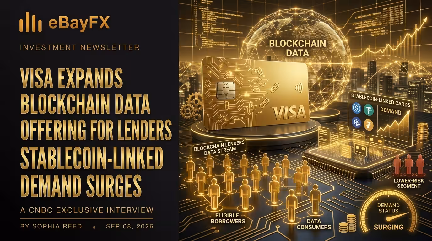 Visa tells CNBC it is expanding data offering for blockchain lenders as demand for stablecoin-linked cards surges