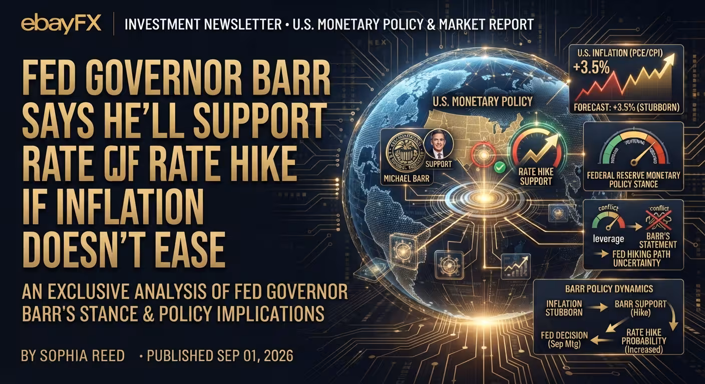 Fed Governor Barr says he'll support rate hike if inflation doesn't ease