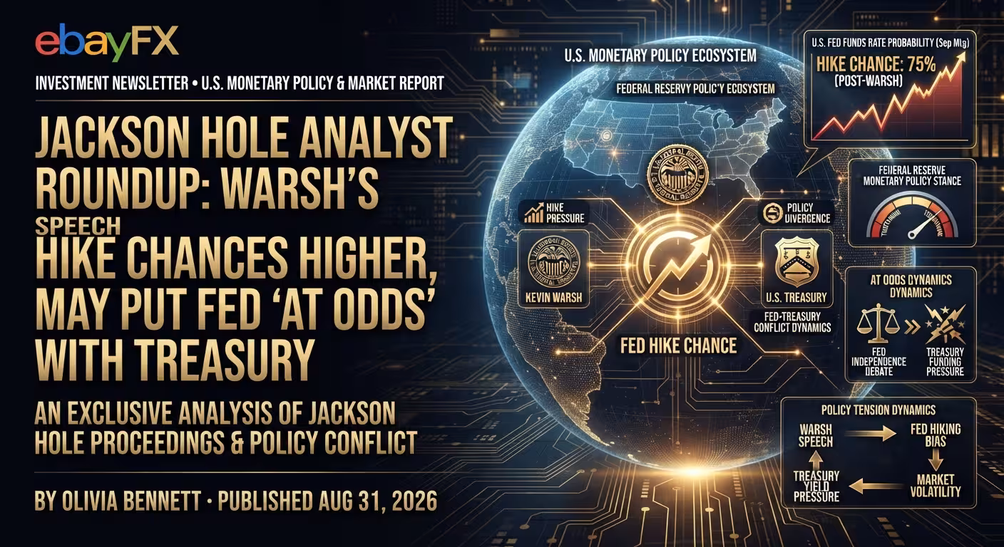 Jackson Hole analyst roundup: Warsh's speech sends hike chances higher, may put Fed `at odds' with Treasury