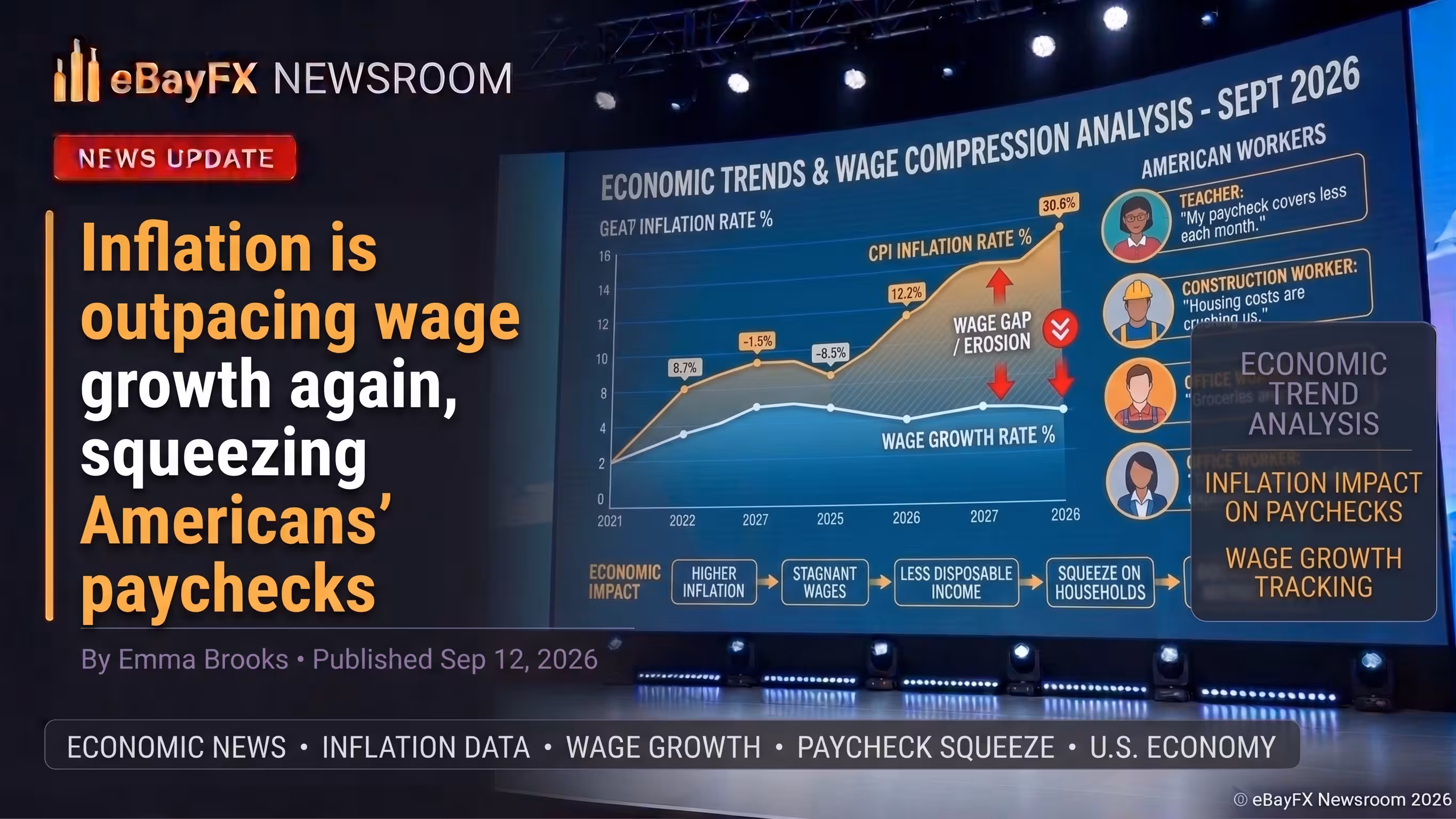Inflation is outpacing wage growth again, squeezing Americans’ paychecks