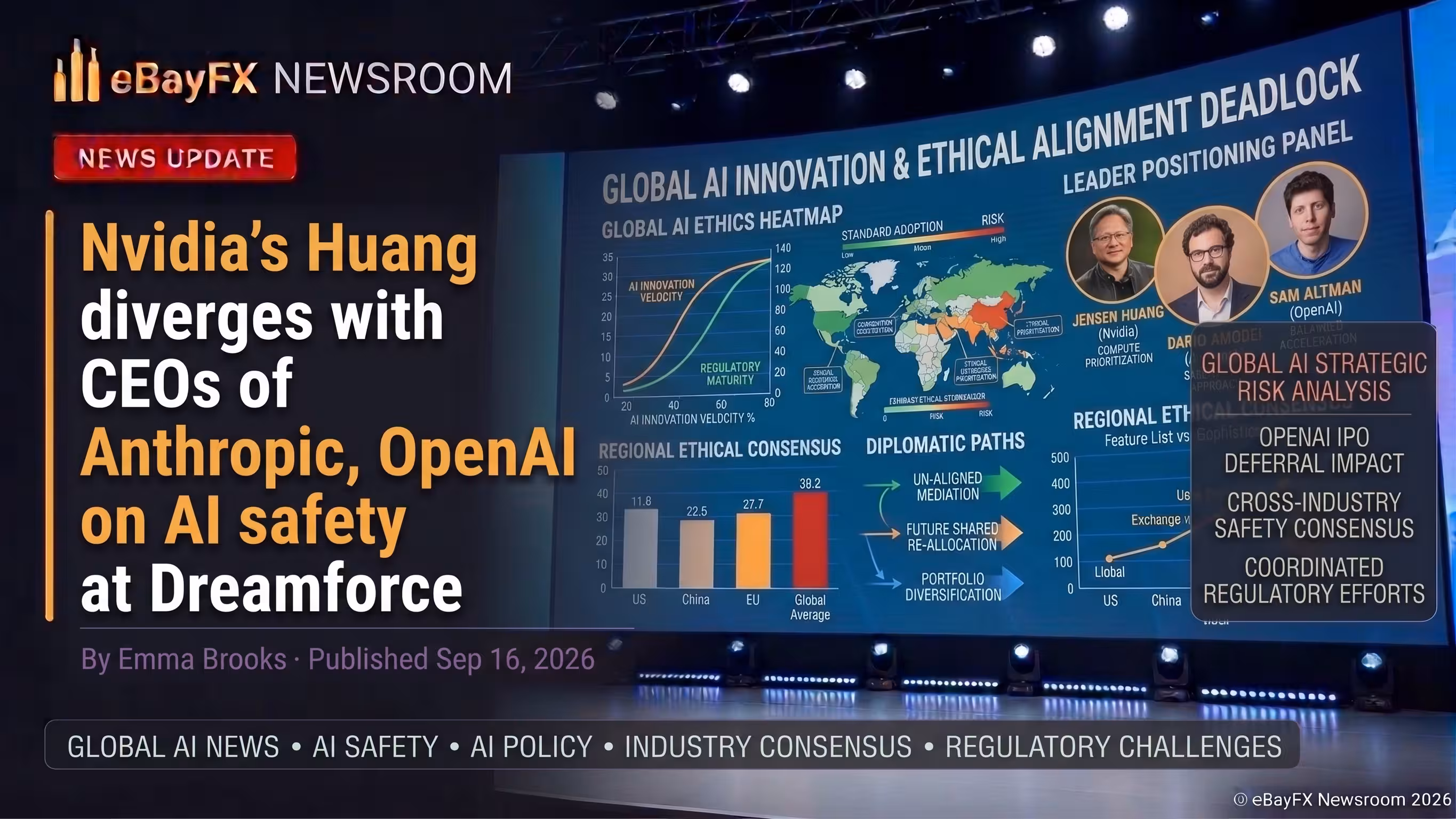 Nvidia's Huang diverges with CEOs of Anthropic, OpenAI on AI safety at Dreamforce