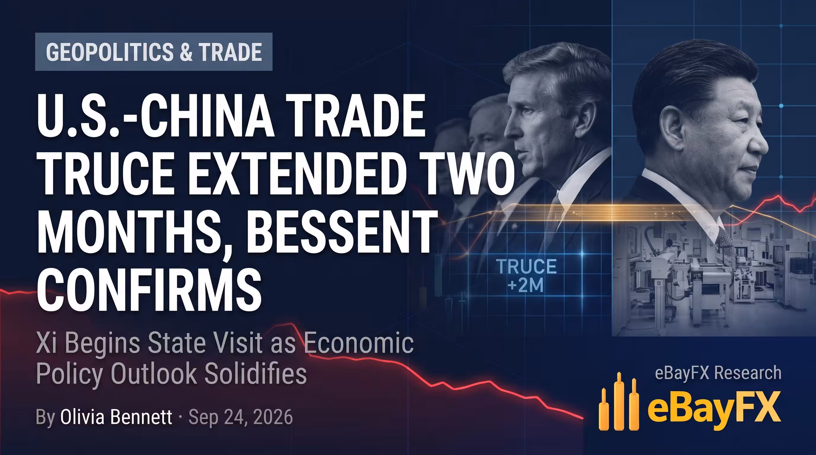 U.S.-China trade truce extended for two months, Bessent says, as Xi begins state visit